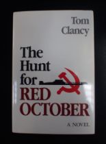 TOM CLANCY: HUNT FOR RED OCTOBER FIRST EDITION, SIGNED