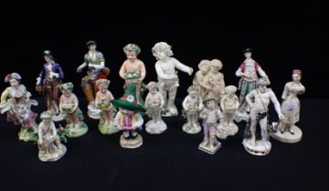 A COLLECTION OF PORCELAIN FIGURES, 19TH CENTURY AND LATER