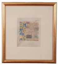A PAIR OF ILLUMINATED MANUSCRIPT PAGES