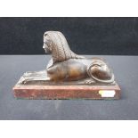 A 19th CENTURY GRAND TOUR STYLE BRONZE SPHINX