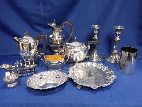 A QUANTITY OF SILVER-PLATED WARE