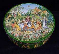 A HUNTLEY & PALMER 'RUDE' BISCUIT TIN