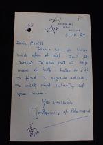 MONTGOMERY OF ALAMEIN: AN AUTOGRAPHED LETTER