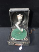 A DECCA 'TRENCH' TYPE 1 PORTABLE GRAMOPHONE