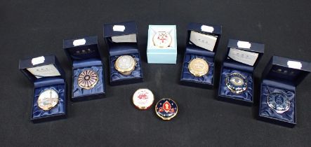 A COLLECTION OF SMALL ENAMEL HALCYON DAYS BOXES