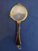 ANTIQUE FOLDING LORGNETTE WITH TORTOISESHELL HANDLE