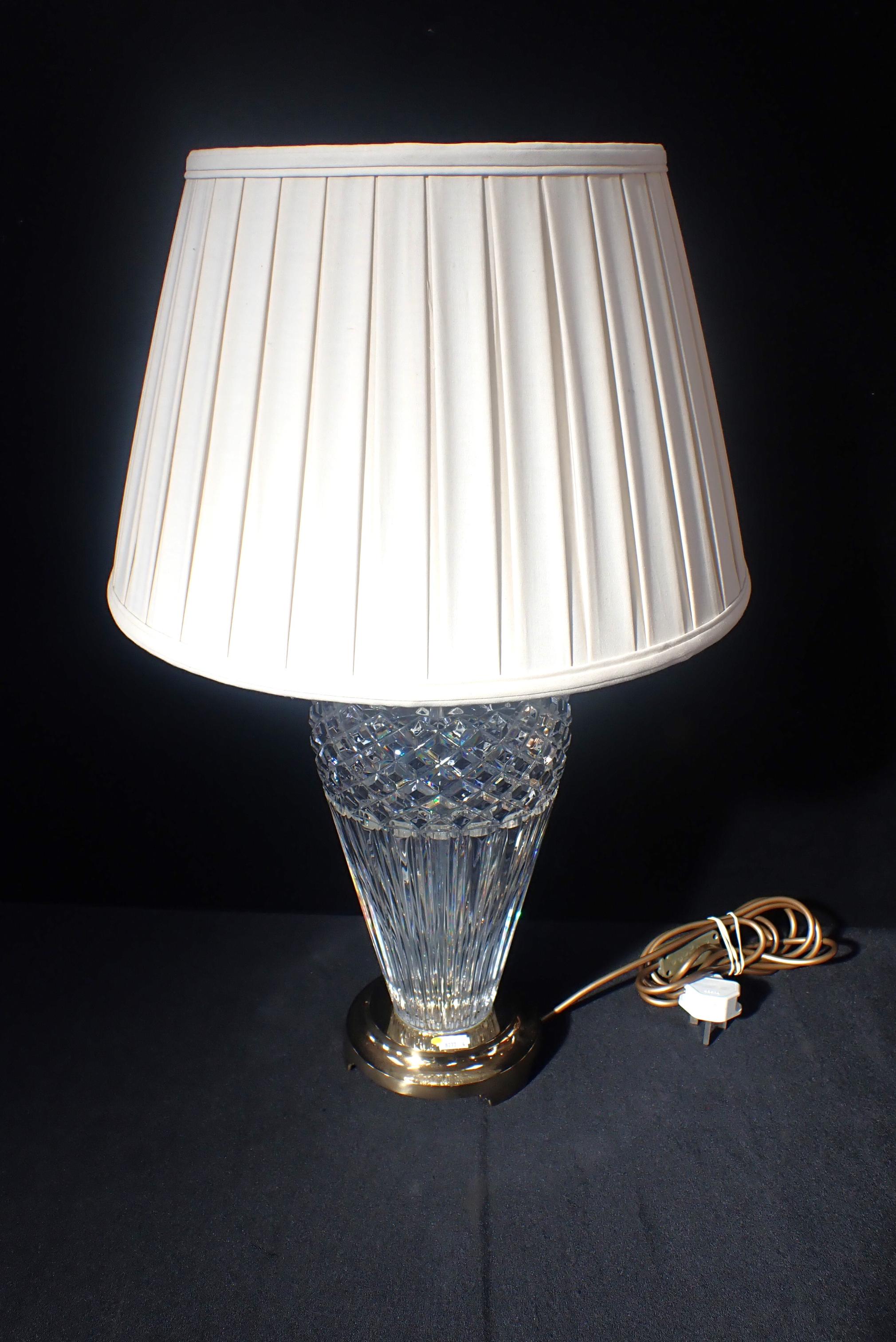 A WATERFORD CRYSTAL 'BELLINE' TABLE LAMP