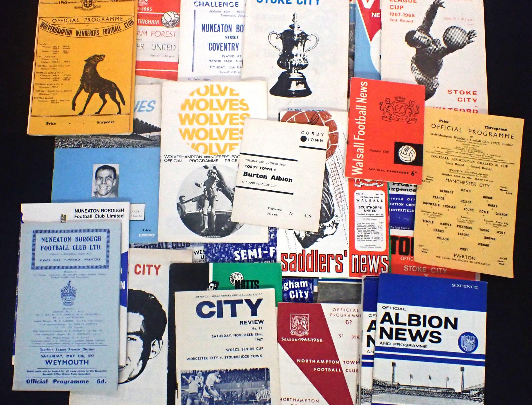 FORTY-ONE 1960s MIDLANDS FOOTBALL PROGRAMMES