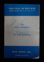 A FESTIVAL OF BRITAIN HALLE ORCHESTRA PROGRAMME