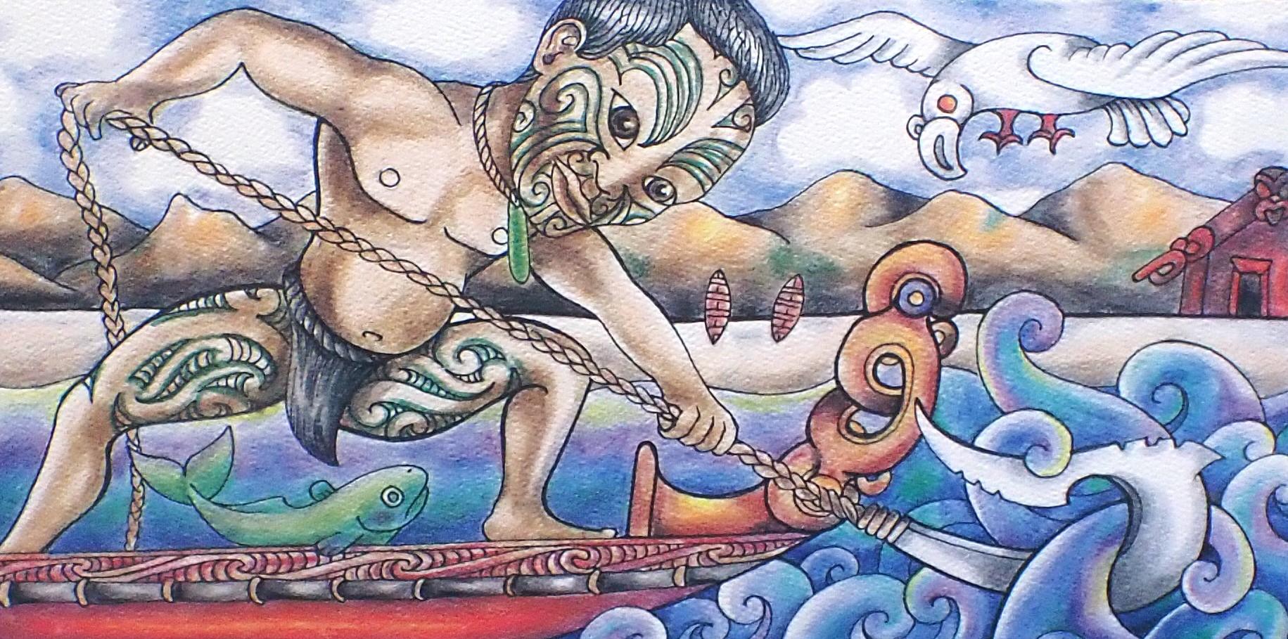 RIKI MANUEL: 'MAUI' (POLYNESIAN) COLOUR PRINT - Image 2 of 6