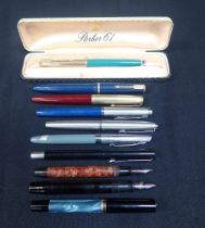 VARIOUS VINTAGE FOUNTAIN PENS