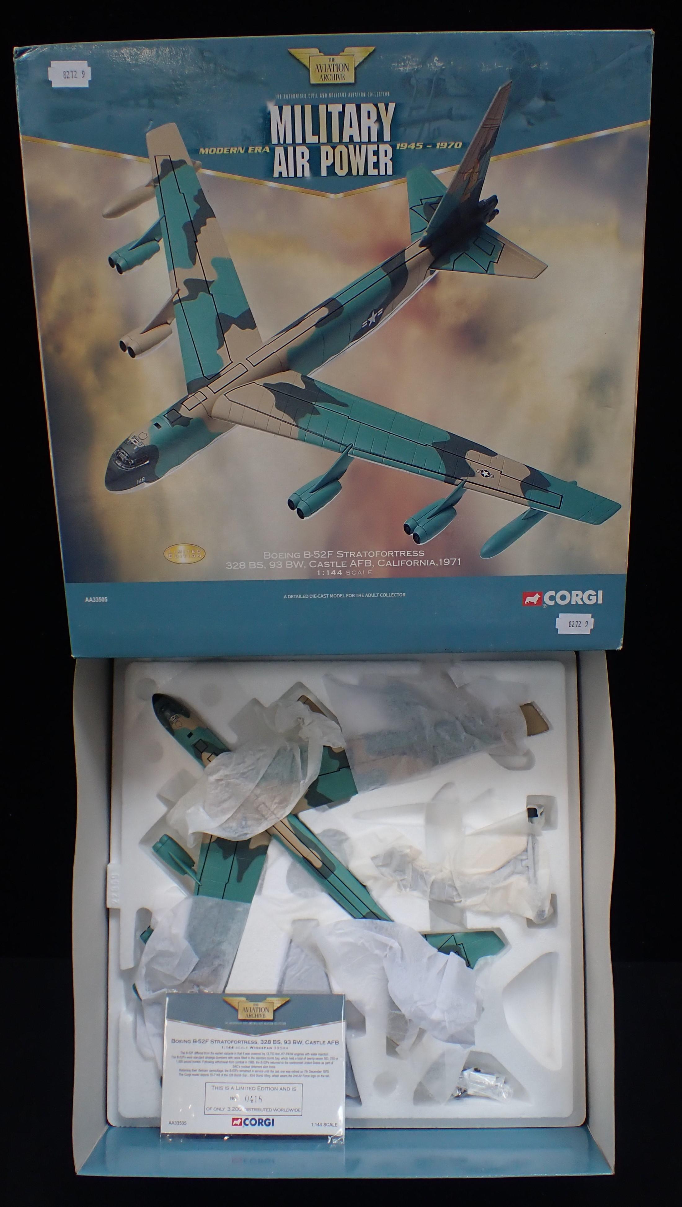 CORGI 'THE AVIATION ARCHIVE' MILITARY AIR POWER No.AA32606 AVRO LANCASTER MK.10MP (SCALE 1:72) - Image 7 of 7