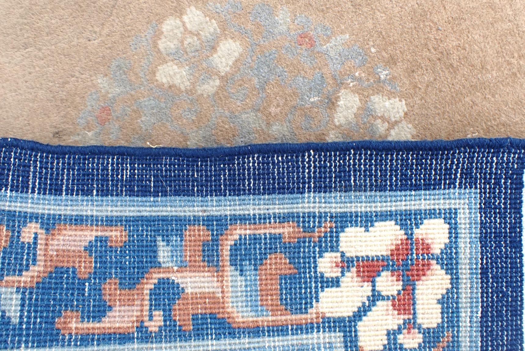 TWO CHINESE RUGS, AND A LARGER RUG - Image 7 of 9