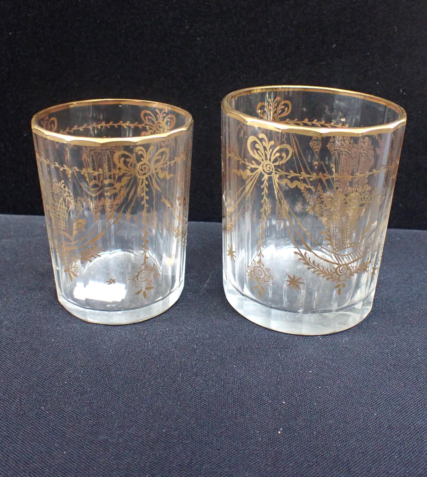 A SET OF SIX GLASS TUMBLERS, IN THE STYLE OF LOBMEYR - Image 2 of 2