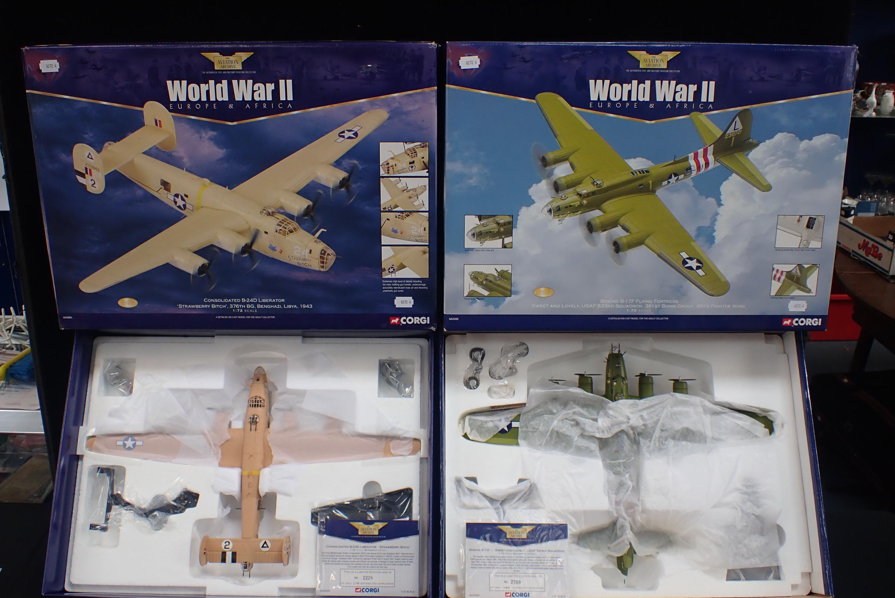 CORGI 'THE AVIATION ARCHIVE' WW2 EUROPE AND AFRICA SERIES No.AA33302 BOEING B-17F FLYING FORTRESS 'S