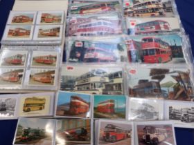 A COLLECTION OF POSTCARDS/PHOTOS, BUS AND RAILWAY INTEREST