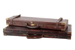 HENRY ANTKIN: A LEATHER AND OAK DOUBLE GUN CASE