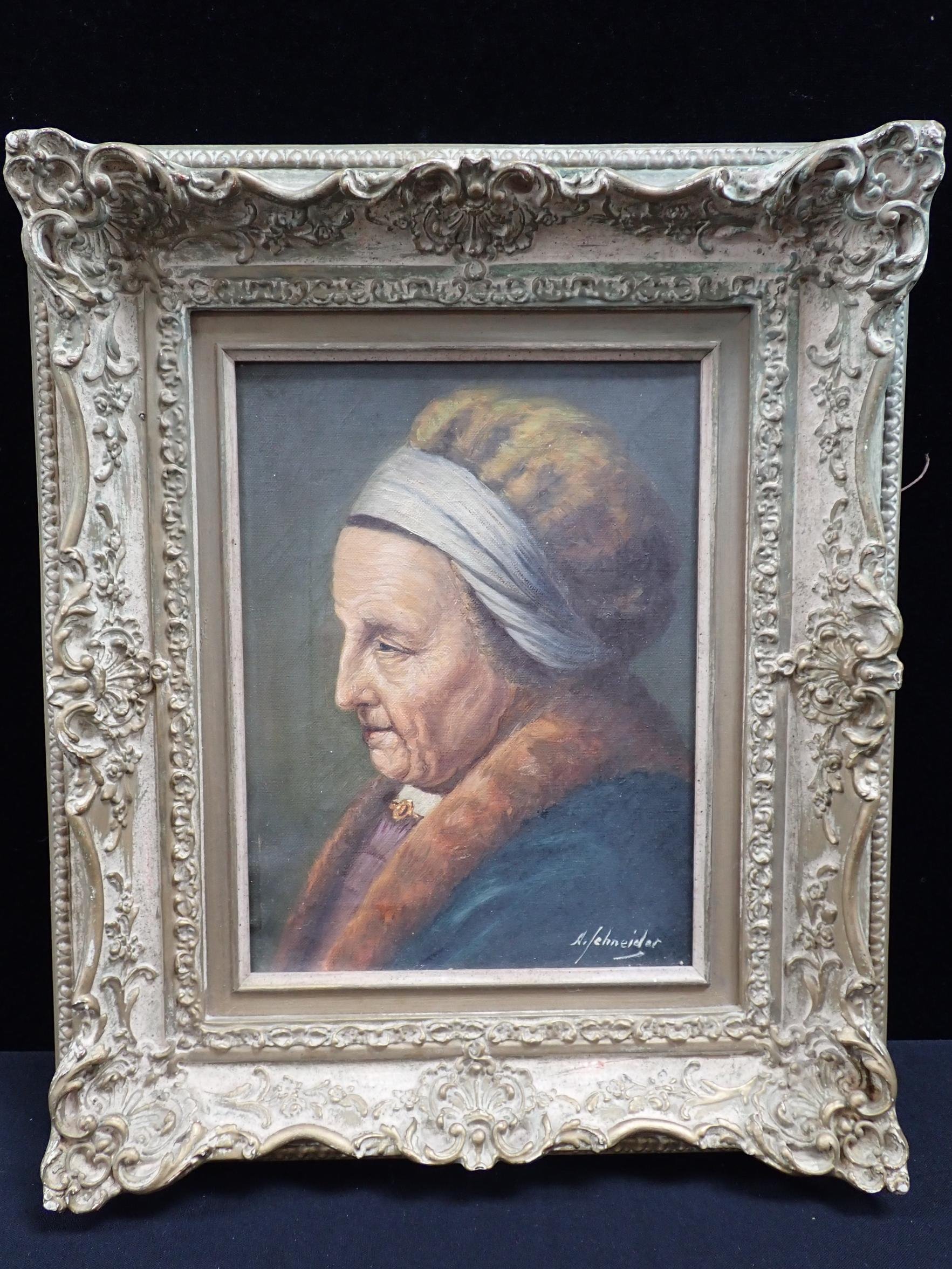 REMBRANDT'S MOTHER, A PRACTICE PIECE BY A. SCHNEIDER