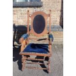 AN AMERICAN 'BOSTON' TYPE ROCKING CHAIR