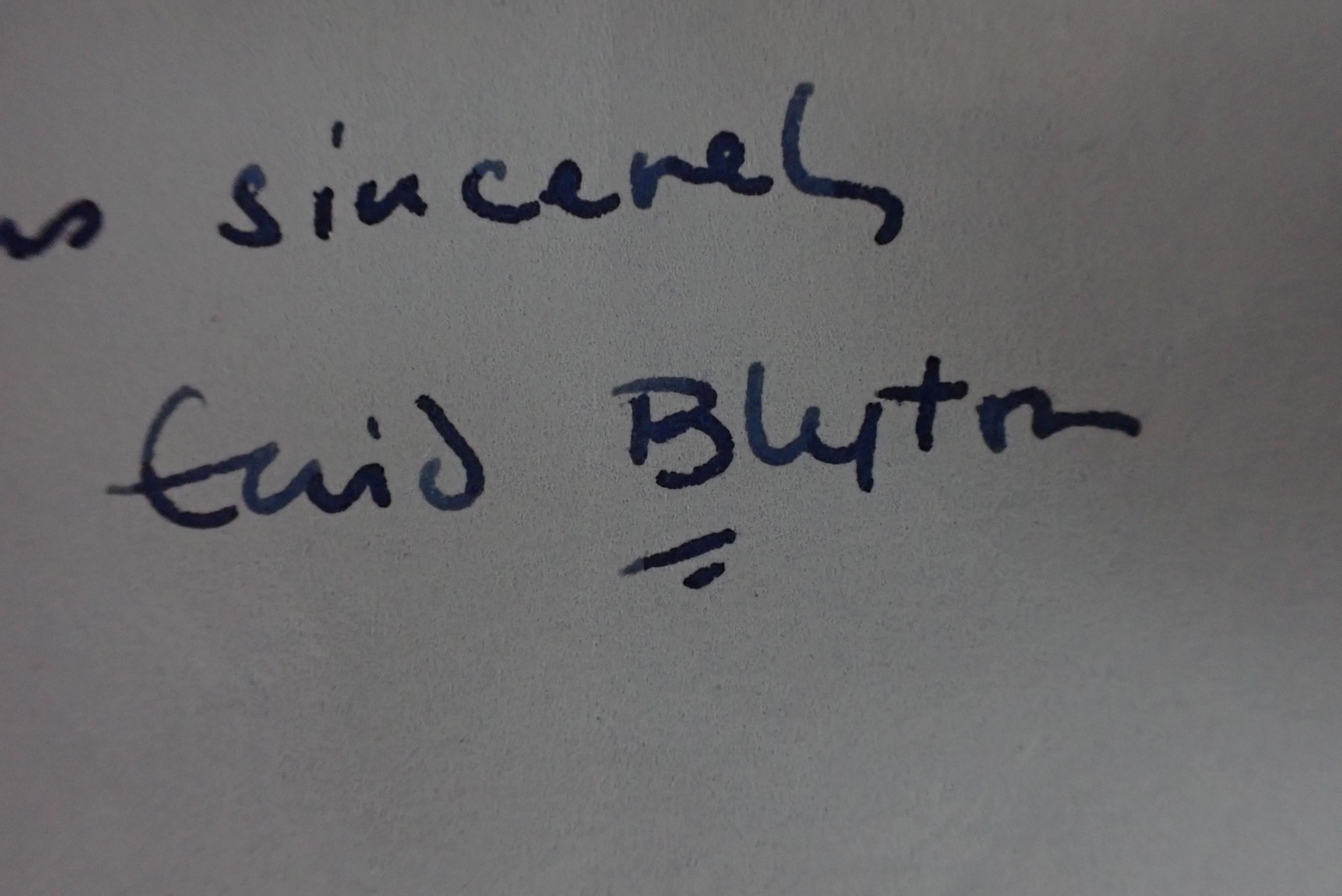 ENID BLYTON: TWO AUTOGRAPH SIGNED LETTERS - Image 4 of 6