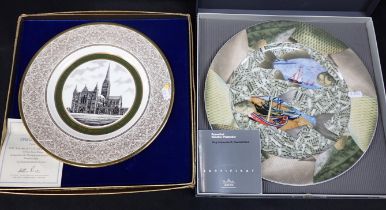 WEDGWOOD AND ROSENTHAL: TWO BOXED COLLECTORS PLATES