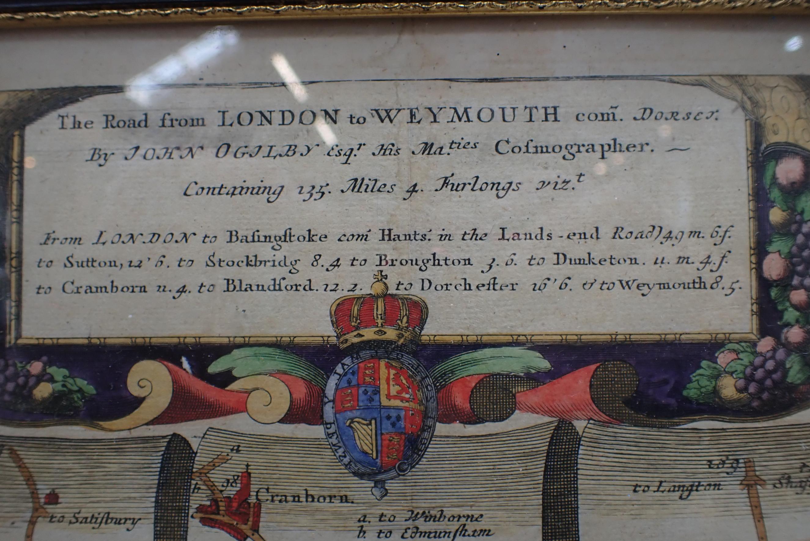 JOHN OGILBY: A ROAD MAP 'LONDON TO WEYMOUTH' - Image 3 of 3