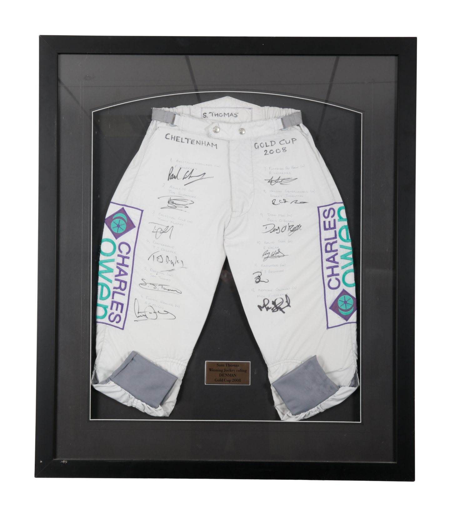 CHELTENHAM GOLD CUP 2008: TWO PAIRS OF SIGNED JOCKEY PANTS - Image 2 of 3