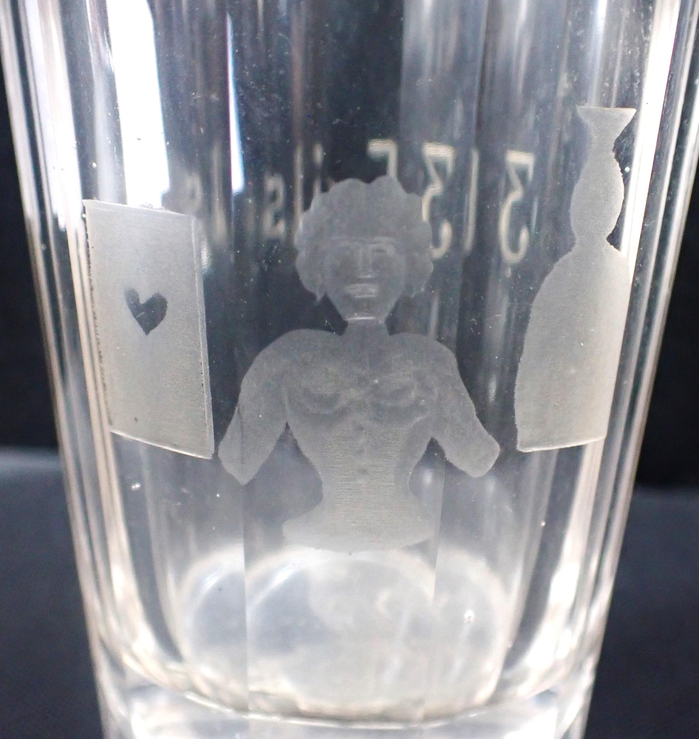 TWO GLASS DICE GAMING BEAKERS - Image 6 of 6