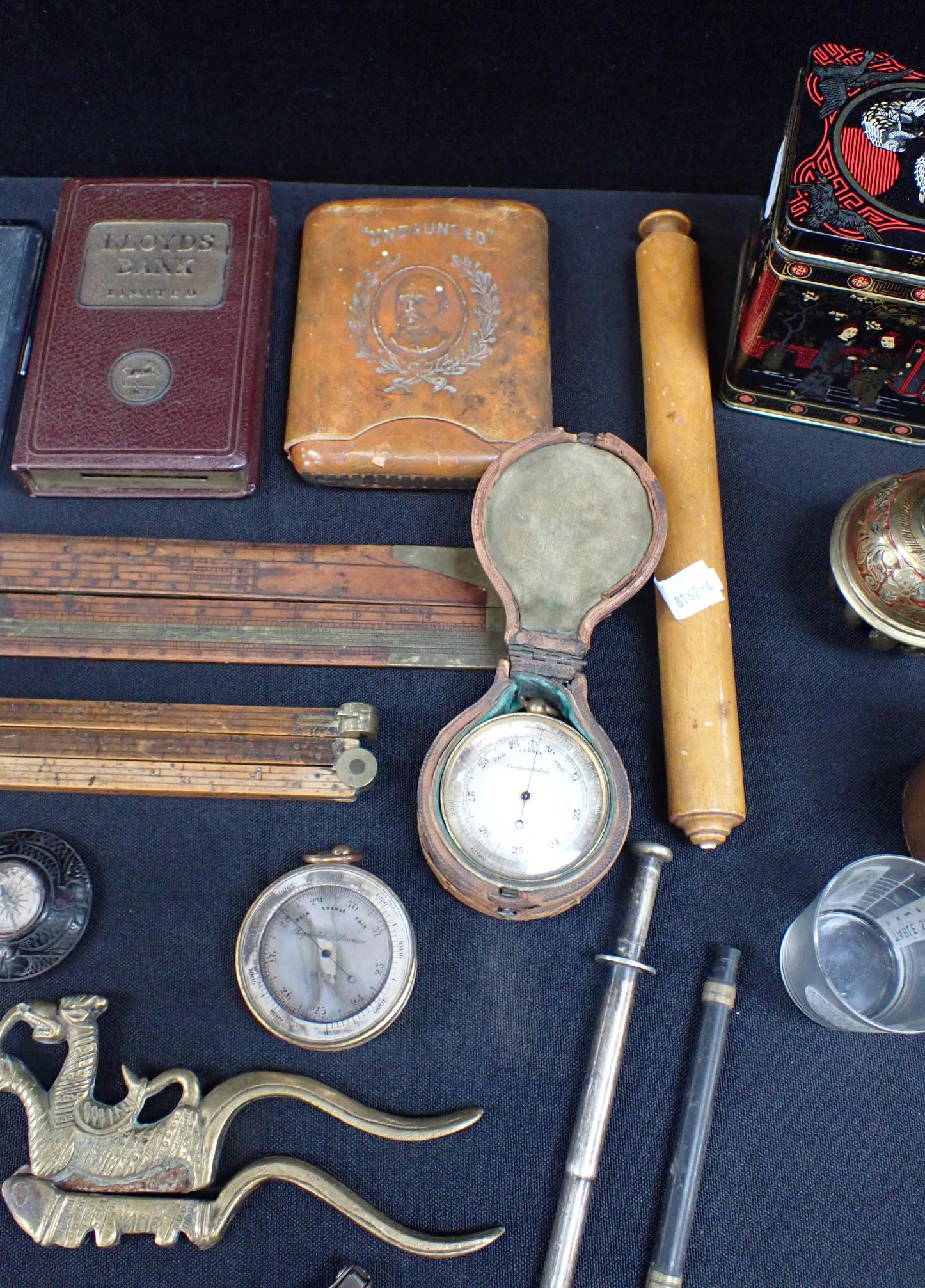 A POCKET BAROMETER BY REYNOLDS & BRANSON, ANOTHER, CASED - Image 3 of 3