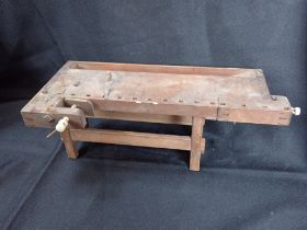 A 19TH CENTURY 'APPRENTICE' MODEL CARPENTER'S BENCH