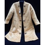 A CHINESE QUILTED SILK REVERSIBLE COAT
