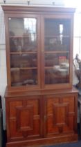 A LATE VICTORIAN LIBRARY BOOKCASE