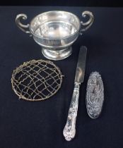 A SMALL SILVER ROSE BOWL, SHEFFIELD 1908