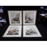 REEVE AFRER F.C. TURNER: FOUR SPORTING PRINTS; 'HAWKING'