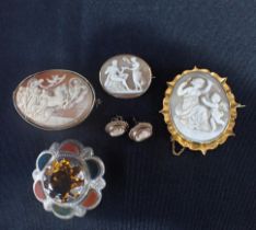A COLLECTION OF CAMEO JEWELLERY