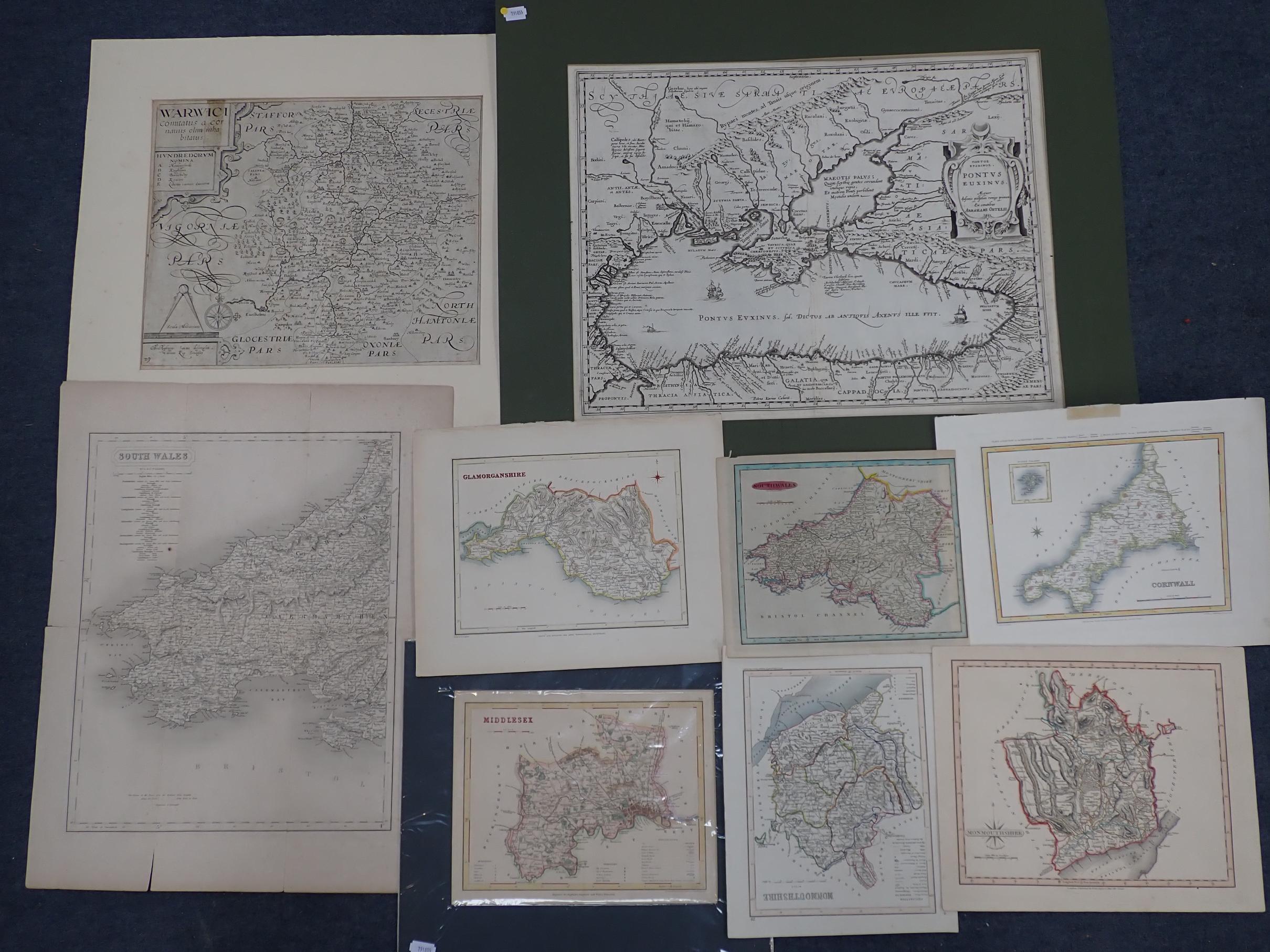 SAXTON AND KIP: MAP OF WARWICKSHIRE