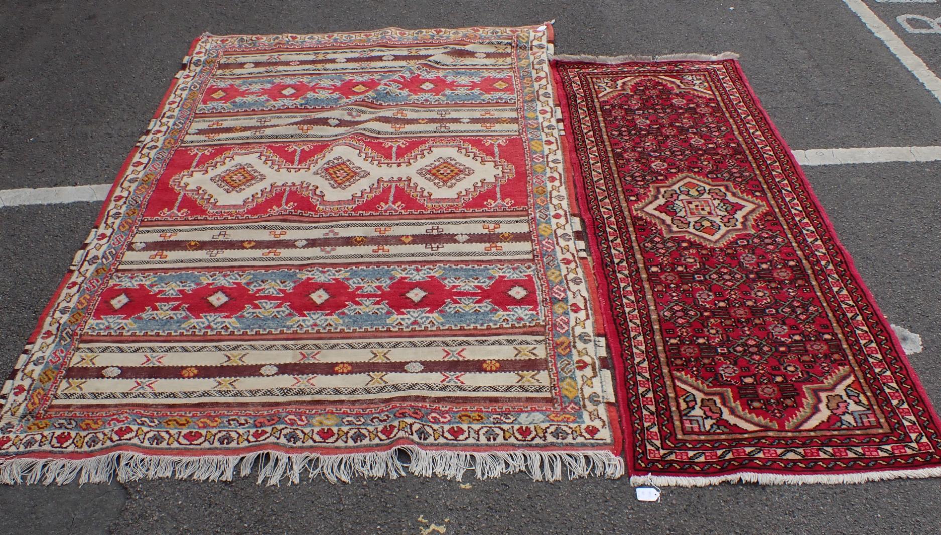 A CAUCASIAN KILIM WITH CUT PILE