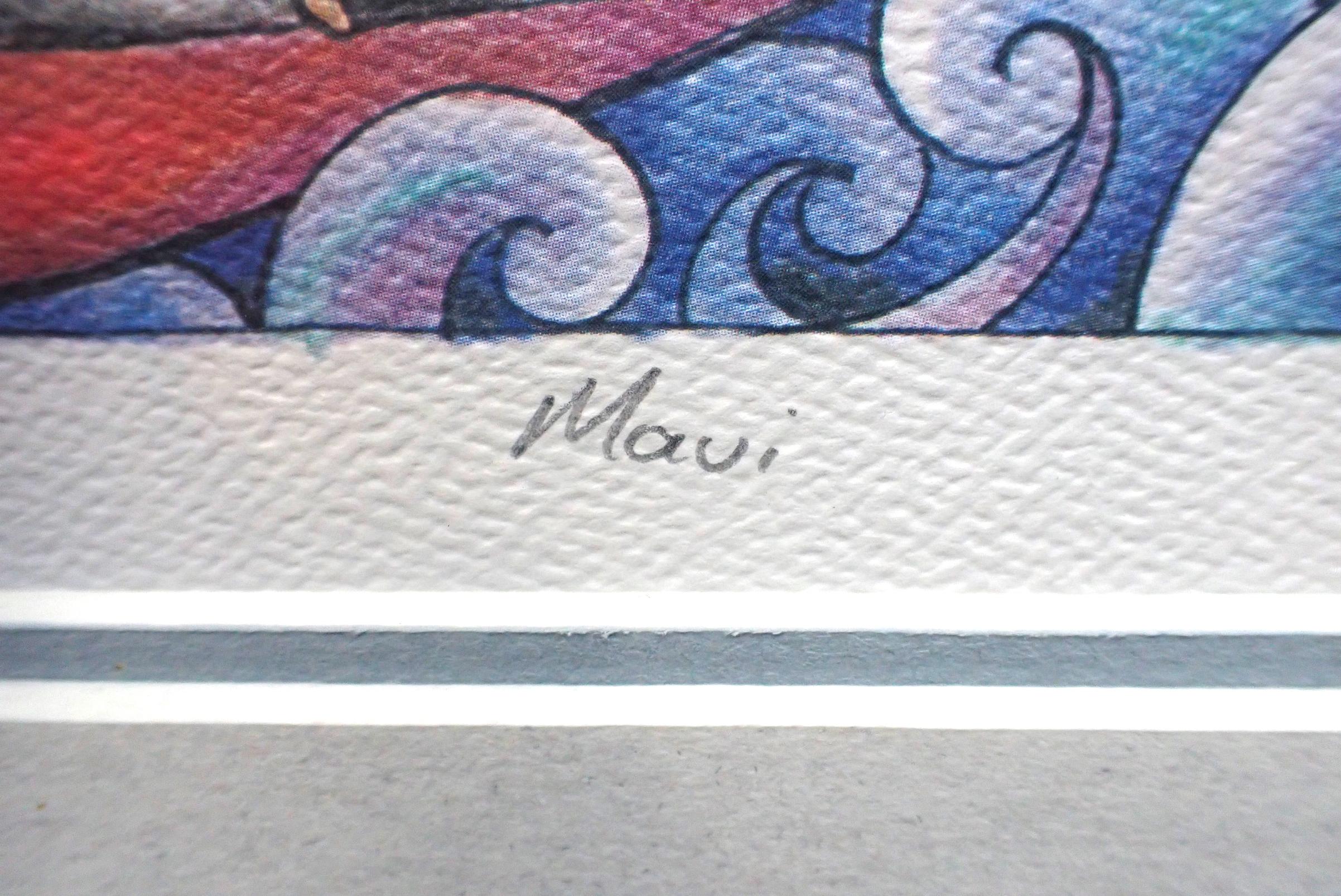 RIKI MANUEL: 'MAUI' (POLYNESIAN) COLOUR PRINT - Image 4 of 6