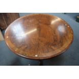 A VICTORIAN ROSEWOOD CIRCULAR BREAKFAST TABLE