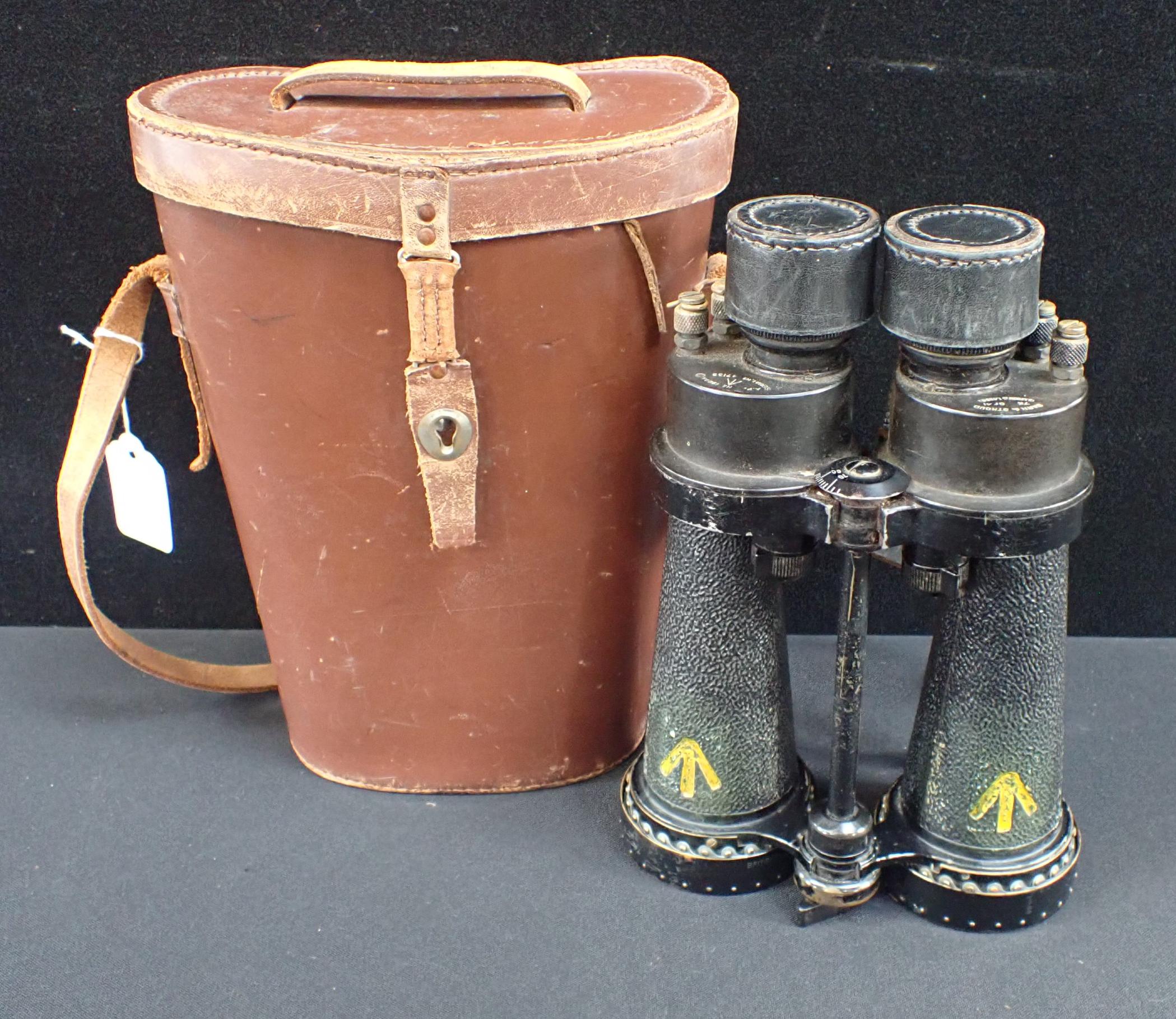 A PAIR OF BARR & STROUD MILITARY BINOCULARS