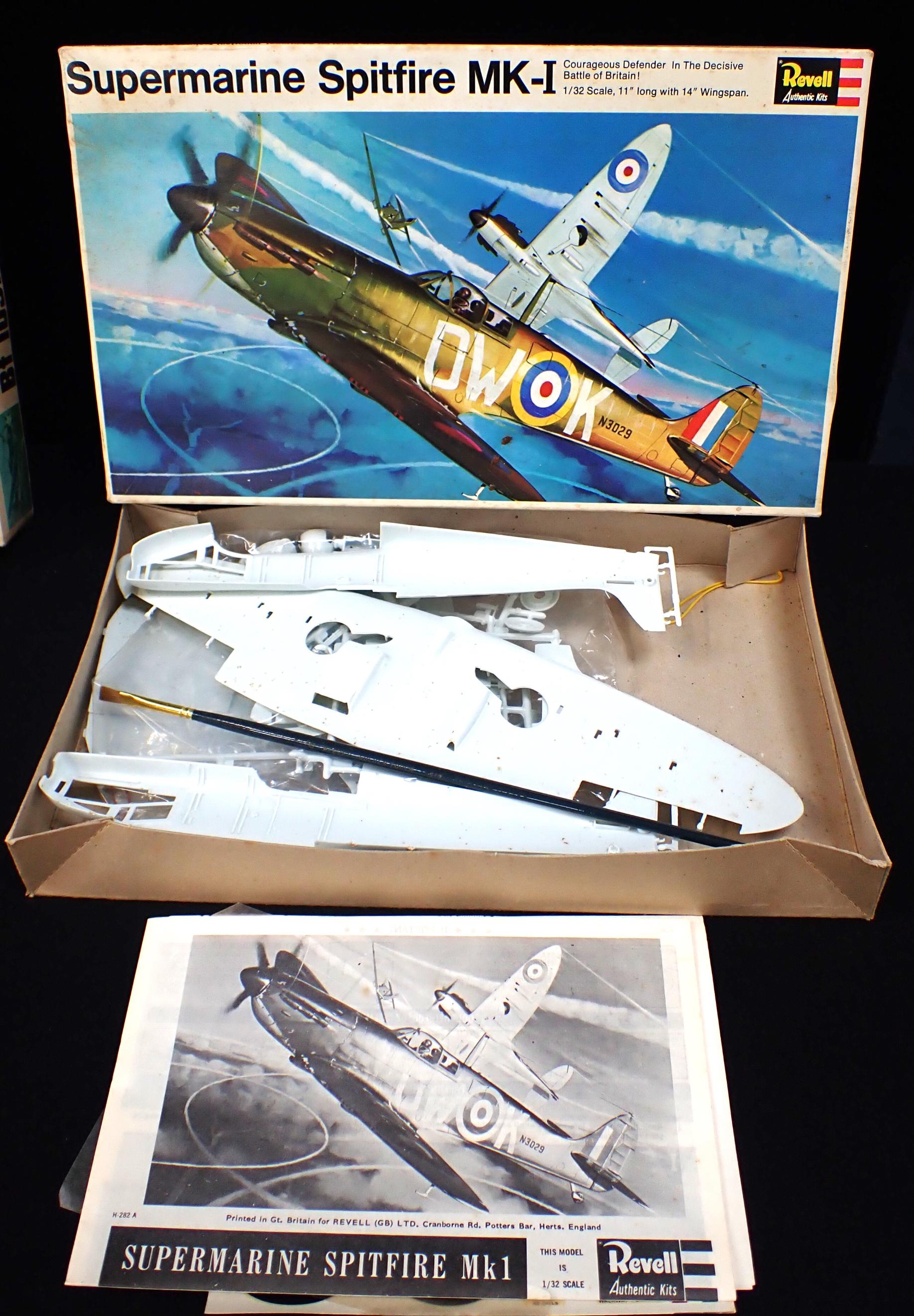 NINE BOXED 1960'S REVELL AUTHENTIC KITS MODEL PLANES - Image 3 of 6