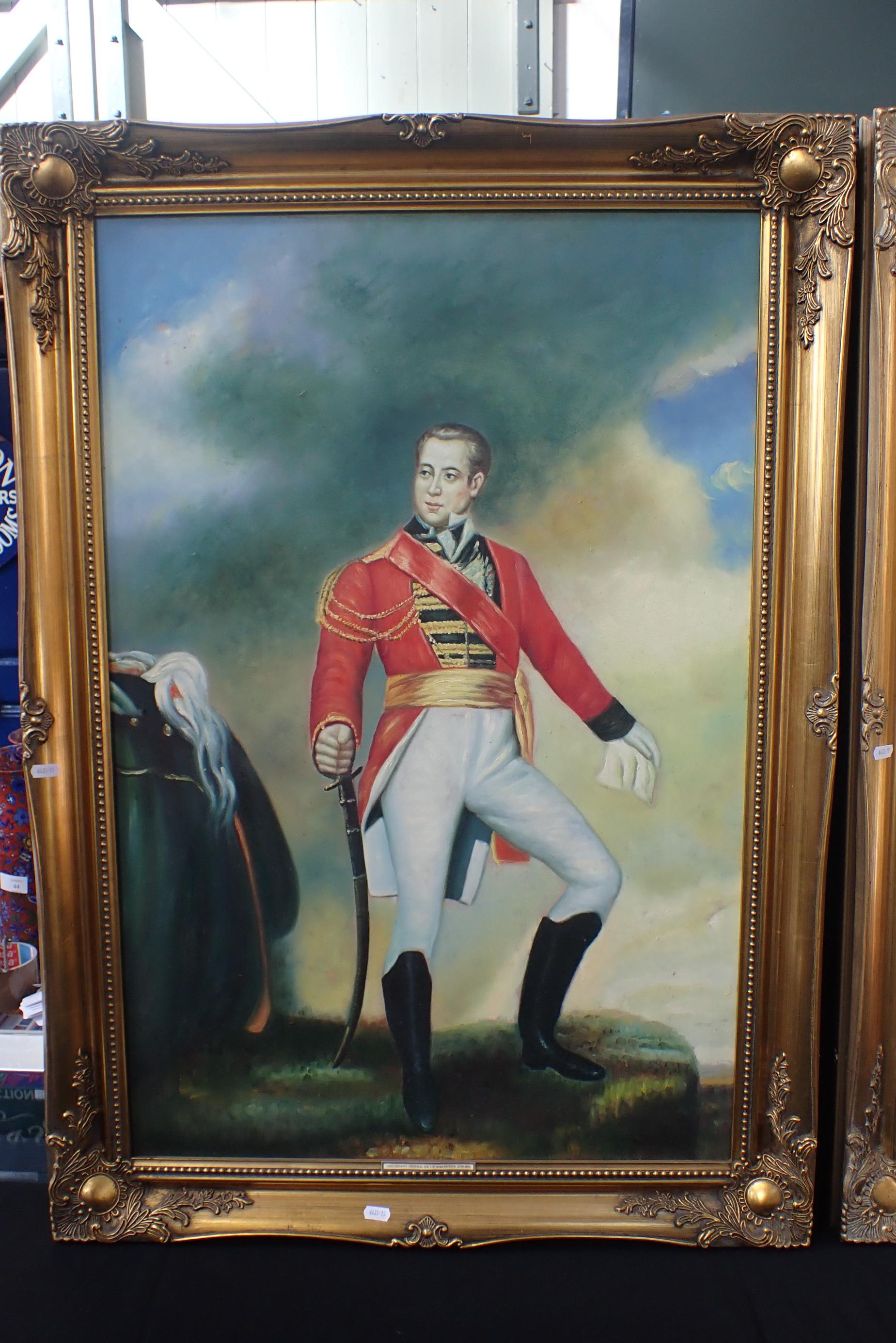 20th CENTURY, TWO PORTRAITS - LT. GEN. SIR THOMAS PICTON AND CAPTAIN JOHN GELL - Image 2 of 7