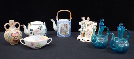 A COLLECTION OF DECORATIVE CERAMICS AND GLASS