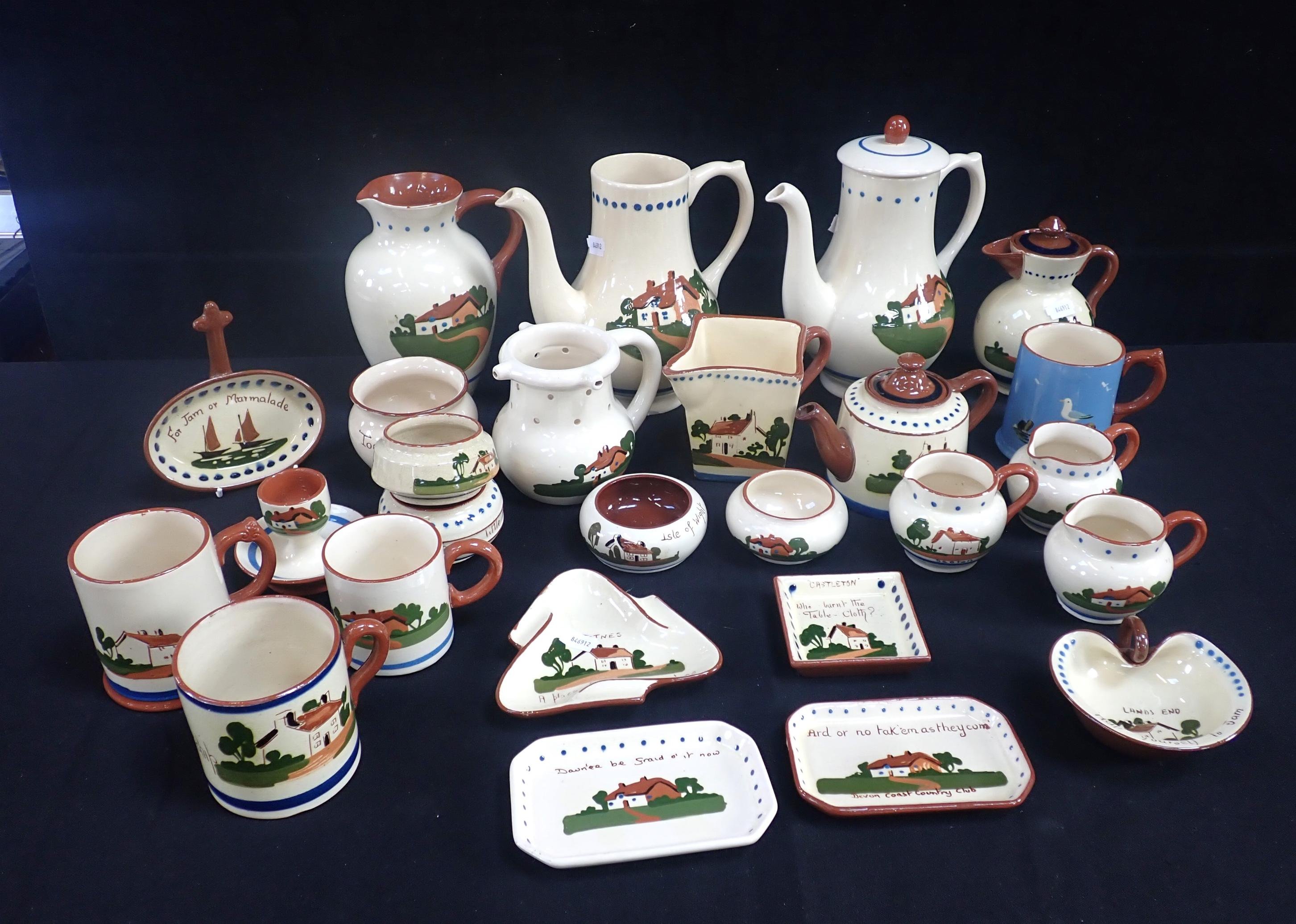 A COLLECTION OF DEVON MOTTO WARE