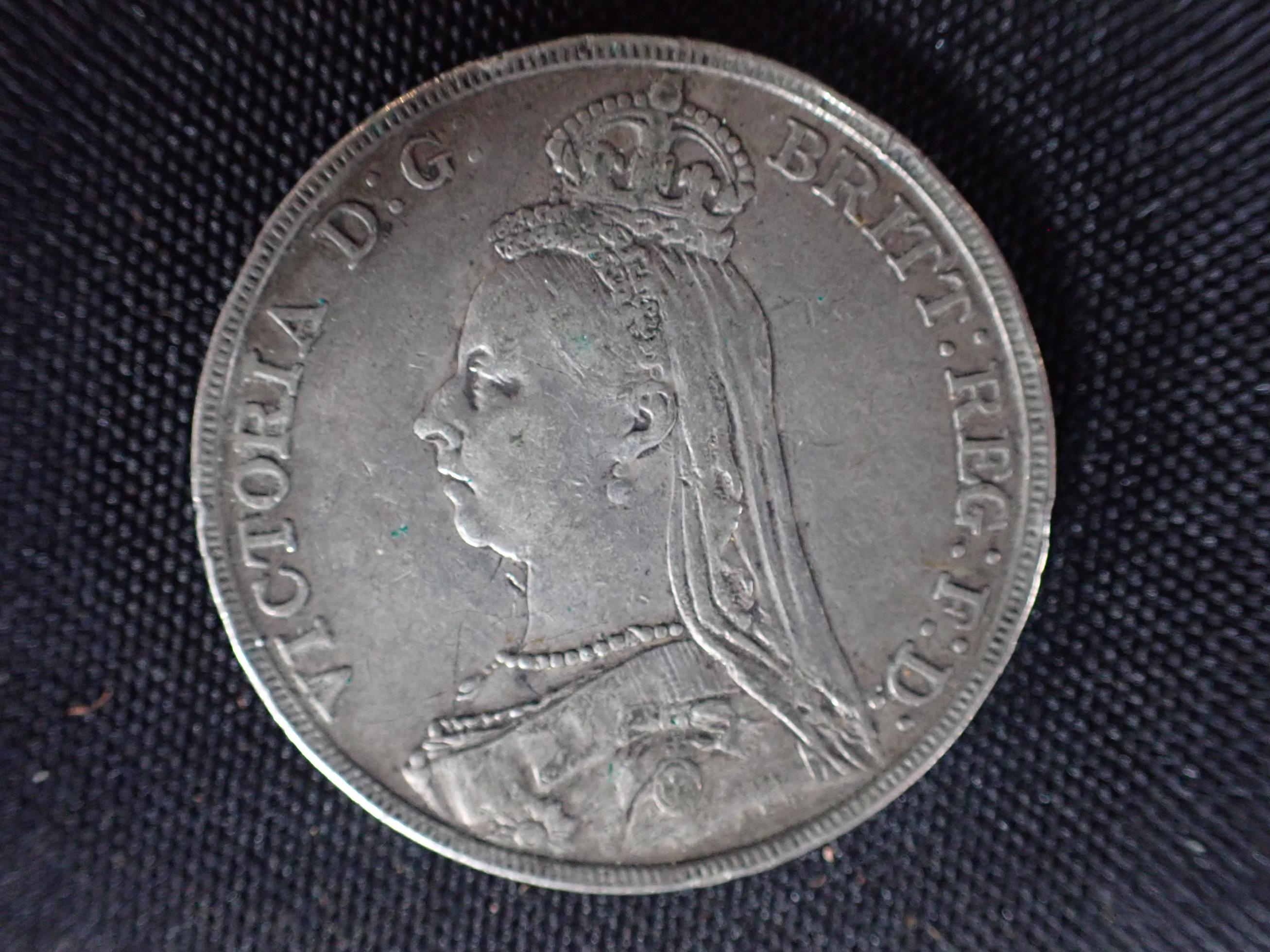 VICTORIA 1891 SILVER CROWN - Image 2 of 3