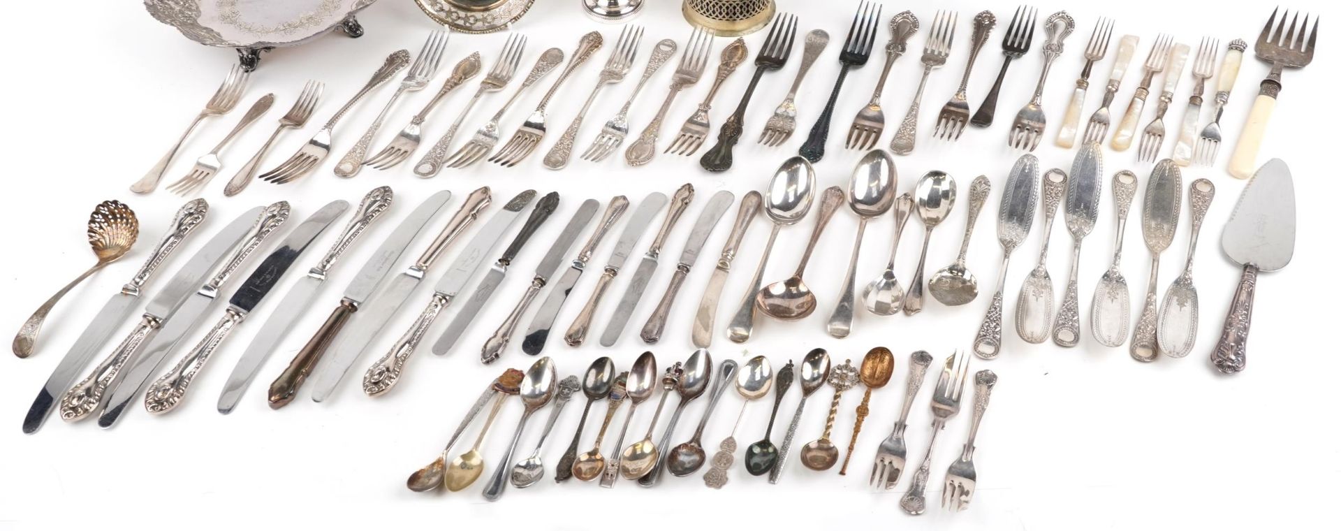 19th century and later metalware including aesthetic flatware by John Dixon & Sons and Middle - Image 3 of 3