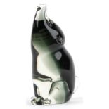 Manner of Livio Seguso, Murano glass sculpture in the form of a stylised animal, etched marks to the