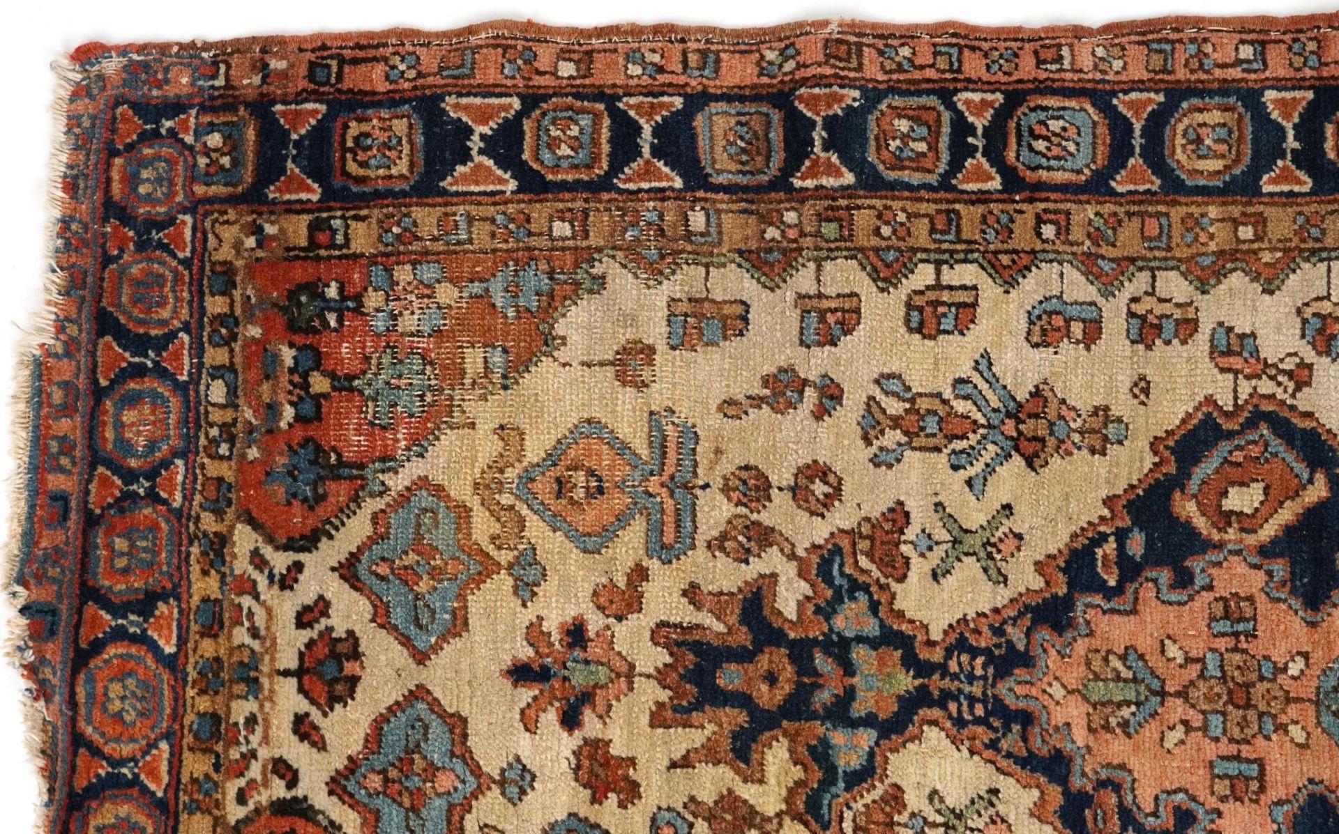 Rectangular Turkish rug with allover geometric and animal design, 200cm x 114cm : For further - Bild 3 aus 13