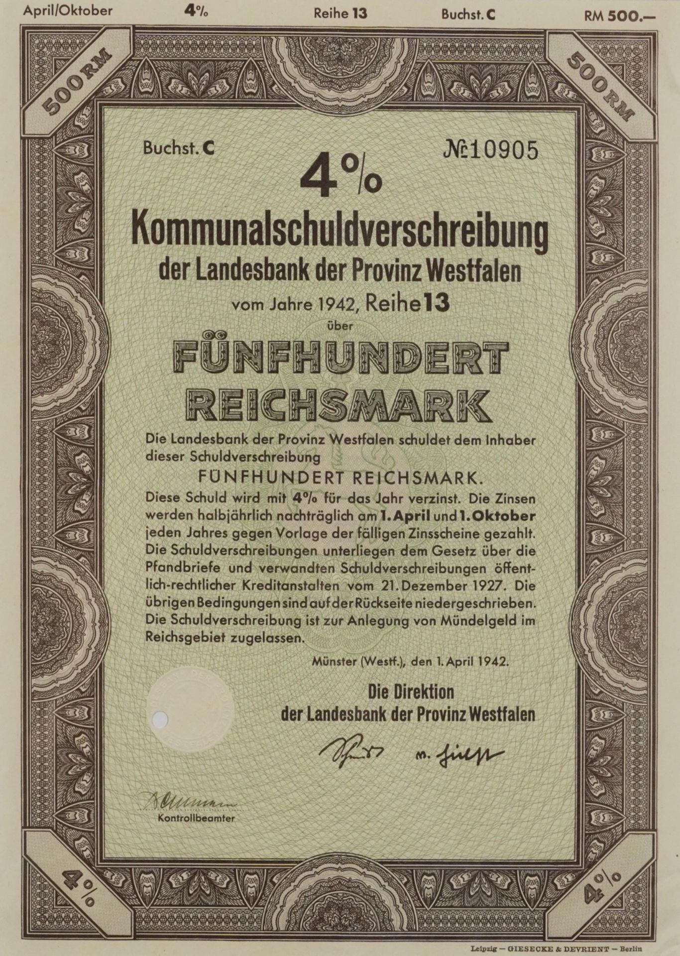 Three 1940s German share certificates, each mounted, framed and glazed, each approximately 29cm x - Bild 11 aus 15