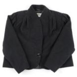 Sarah Couture black wool jacket, size 14 : For further information on this lot please visit www.